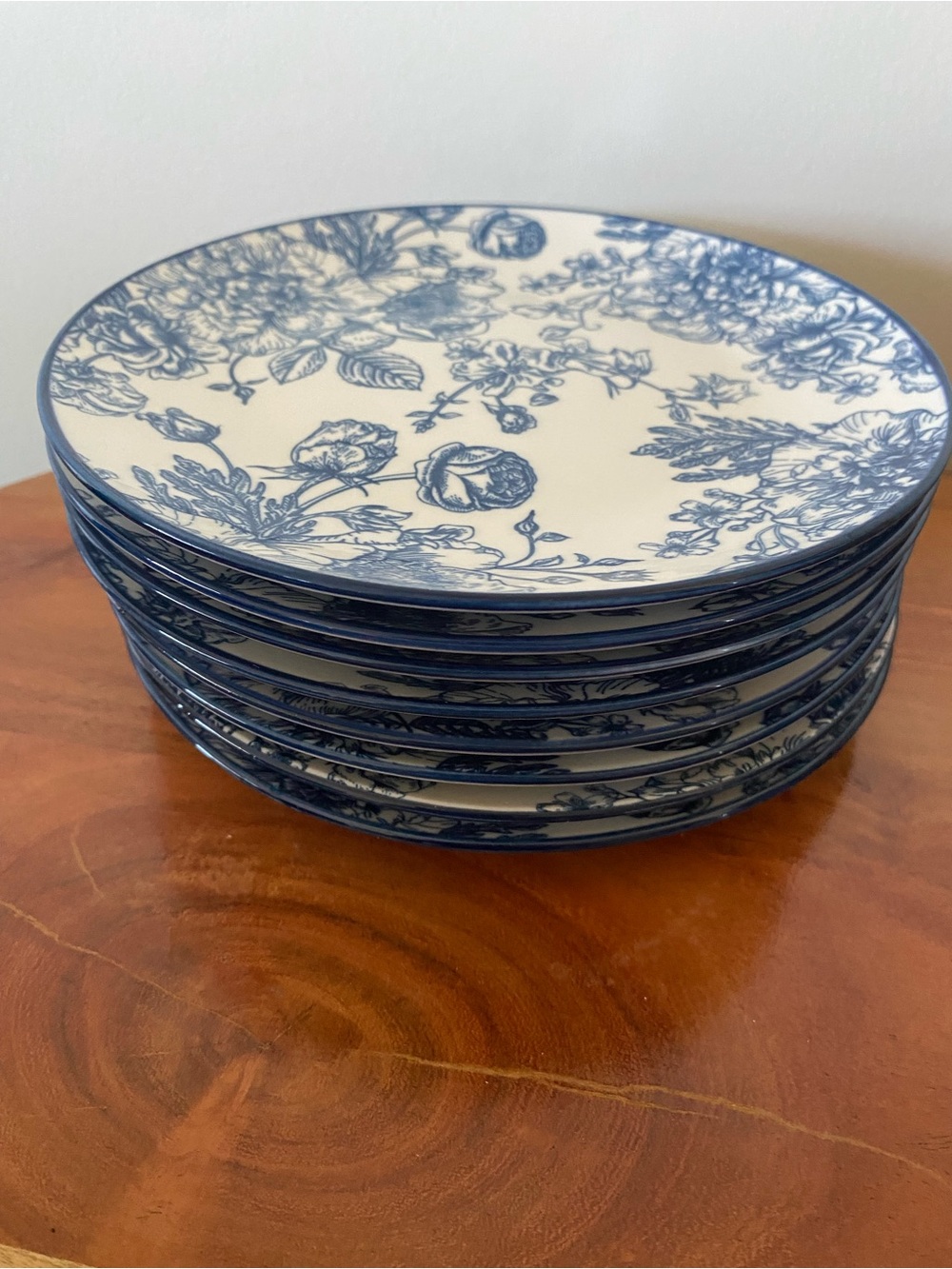 Royal Norfolk Blue and White Floral Porcelain Side Plates - 8